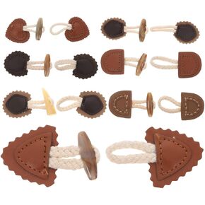 7 Pairs Toggle Buttons for Coats, Vintage Resin Horn Buttons Sewing Leather Coat Closures and Clasps for Coat Jackets Knitwear Windbreaker (1#,2#,3#,4#,5#,6#,7#)