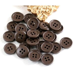 100pcs 5/8 بوصة (15 مم) أزرار راتنج ملونة ملونة لخياطة الملابس الخضراء الداكنة أزرار مزخرفة 4 حفرة للمشاريع المصنوعة يدويًا DIY