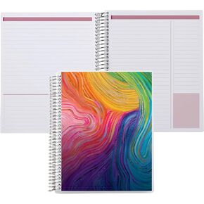 Erin Condren 7 "X9" الإنتاجية Platinum Notebook. تطور تصميم الغلاف. 160 صفحات قائمة مرجعية وبطانة للملاحظات ، اليومية ، إلى DOS ، الكتابة. 80 رطل ورقة وزن النص ، ملصقات