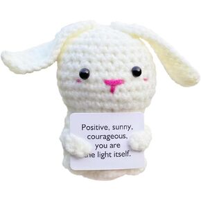 Gifts for Mom Mothers Day Crochet Bee with Positive Messages Positive Crochet Animals Emotional Support Crochet Emotional Support Plush Stuffed Animals Birthday Gifts for Women Friends Coworker