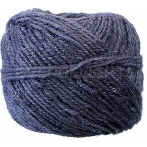 CleverDelights Navy Blue Jute Twine - 50 Yards - 2mm Diameter - Eco-Friendly Natural Jute String Rope