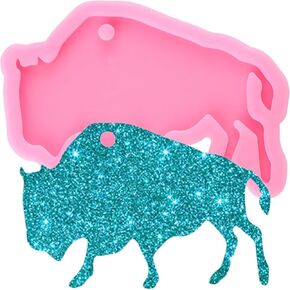 Bullfight Keychain Silicone Molds Bull Resin Mold for DIY Epoxy Resin Jewelry Making Keychain Pendant Necklace Decoration Craft