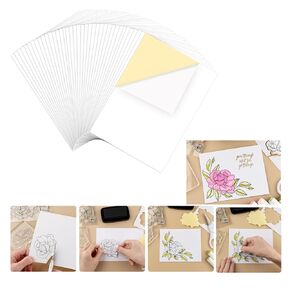 BAOFALI 50 Sheets/Set Masking Paper for Crafting, Repositionable Low-Tack Adhesive Sheets, Stamp and Die Paper Masks Painting, DIY Arts, Crafts 5.83x8.27inch（14.8x21cm）
