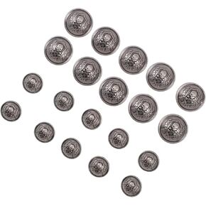 20pcs Vintage Metal Buttons for Sewing Durable Alloy Replacement Buttons Unique Decorative Design for Coats Jackets Shirts and DIY Fashion Projects