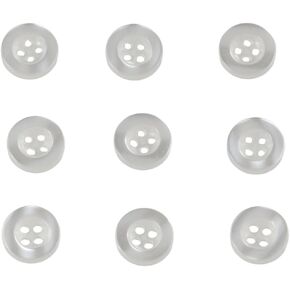 100pcs أزرار خياطة راتنجات مستديرة 100 ملم مع 4 ثقوب شفافة أزرار بيضاء السائبة السائبة لخياطة الفنون الحرف اليدوية DIY