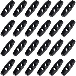 UNICRAFTALE About 50Pcs 30mm 2-Hole Wooden Buttons Camel Wooden Coat Horn Toggle Buttons Vintage Coat Button for Sewing Clothing Accessories Crafts Handmade Ornament DIY Projects