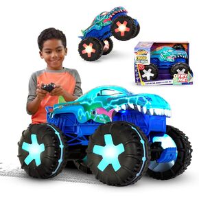 Hot Wheels Monster Trucks 1:15 Scale Mega-Wrex Alive Battery-Powered RC Vehicle with Lights & Sounds