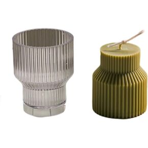 XMOX Cylinder Mold Durable Plastic Pillar Molds Geometric Cylindrical Acrylic Candle Moulds DIY Handcrafting Wax for Wedding Party Dinner Church Home Decoration (A)