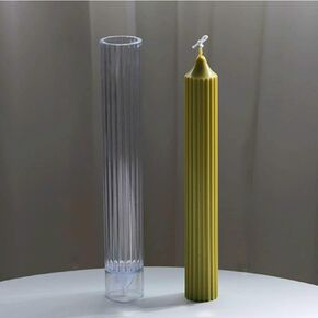 XMOX Cylinder Mold Durable Plastic Pillar Molds Geometric Cylindrical Acrylic Candle Moulds DIY Handcrafting Wax for Wedding Party Dinner Church Home Decoration (A) in Saudi Arabia