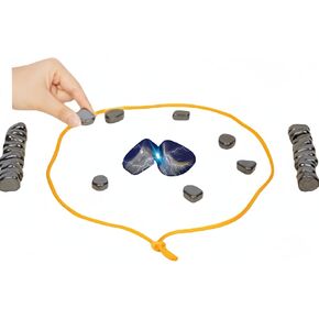 لعبة الشطرنج المغناطيسية مع الصخور للأطفال ، ألعاب Battle Stone Magnetic Board للأفول والأسرة ، لعبة الإستراتيجية المغناطيسية مع String ، (32 ٪)