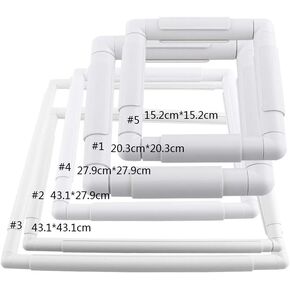 Rectangle Plastic Clip Frame for Embroidery Cross Stitch Quilting Needlepoint Tool(43.1 x 43.1cm)