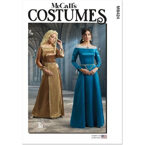 McCall's Misses 'Fantasy Dress Costume Mode Types ، Design Code M8424 ، 18-20-22-24-26 ، Multicolor