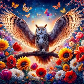Benjenes Owl Diamond Painting Kits for Adults-Owl Diamond Art Kits for Adults Owl Gem Art Kits for Beginners Gem Art Painting Kits DIY Crafts Kits for Home Decor Gifts14x14inch
