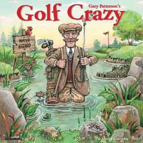 Willow Creek Press ، Golf Crazy by Gary Patterson 2025 Wall Calendar