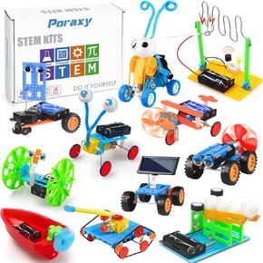 Poraxy 11 SETS تجارب علمية 6-8 مشاريع STEM للأطفال الذين تتراوح أعمارهم بين 8-12 8-10 ، ألعاب العلوم للأطفال الذين تتراوح أعمارهم بين 5-7 8-13