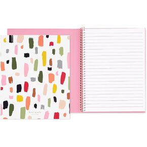 دفتر ملاحظات حلزوني كيت سبيد نيويورك ، 8.25 "× 6.75" دفتر مجلة مع 112 صفحة مبطنة ، ضربات رسمية
