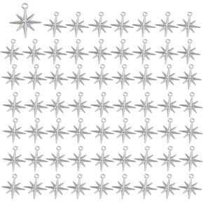 Guzuhuku 100pcs North Star Charms ، Mini Jewelry Making Charms ، North Star Charms Necklace لصنع أعمال فنية رائعة وشخصية
