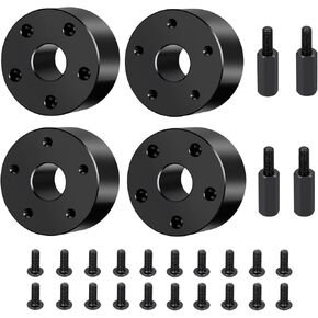 4pcs Morfum 210g/set RC Front Whex Hex Hub 19mm موسع موسع محول فاصل ممتد العجلة HUX محاور إزاحة متوافقة مع 1/10 Tamiya Clod Buster 4 × 4 × 4 RC CAR