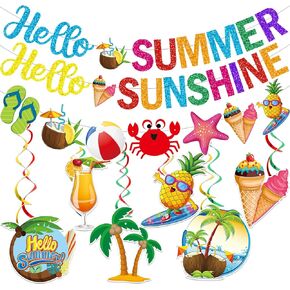 Goodbye School Hello Pool Banner Hello Summer Party Decorations End of School Year Party Decorations Schools Out for Summer Decorations Last Day of School Decorations