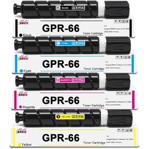 GPR66 GPR-66 Toner Cartridge 5753C003AA 5754C003AA 5755C003AA 5756C003AA Replacement for Canon ImageRUNNER Advance DX 3926i 3930i 3935i Printers (4 Pack-Black Cyan Magenta Yellow)
