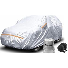 Autsop 6 Layers Truck Cover Waterproof All Weather, Sun Uv Rain Hail Protection Heavy Duty Outdoor Pickup Cover, Universal Fit for Pickup Truck