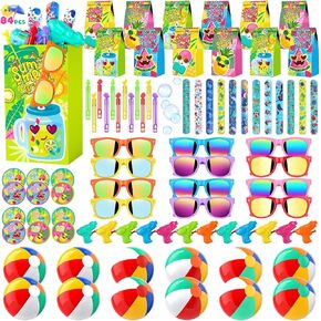 84 PCS Pool Beach Party Fort Favors for Kids 3-5 4-8 8-12.