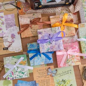 600 PCS Flowers Collage Paper Pack, Vintage Flowers Scrapbooking Supplies Background Paper Flowers Scrapbook Pack for Card Making Collage DIY Handmade Craft Decoration