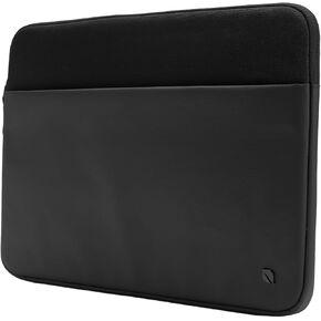 incase A.R.C. كم مع Respun 100 ٪ البوليستر المعاد تدويره - 15 "و 16" Macbook/Labed & iPad/جهاز الكمبيوتر اللوحي - بطانة فرو فو ، زلة سحاب خارجي - أسود