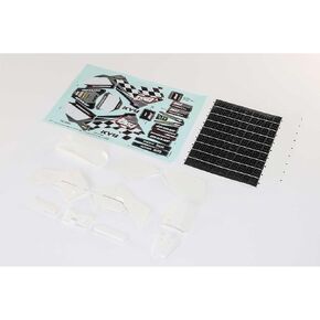 Losi White Plastics W/Wraps PM-MX LOS260005 أجزاء خيار السيارات/الشاحنة الكهربائية