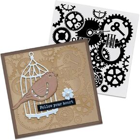 3-D Textured Impressions Embossing Folder, Mosaic Pattern Plastic Template for DIY Card Making Scrapbooking Paper Crafts, 5.90" x 5.90"
