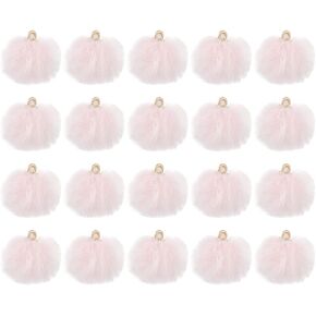 20 pcs 2cm فو مينك فرو بوم بومس بوم بوم سحر سحر المعلقات المجوهر