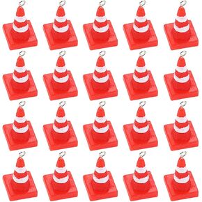20 PCS MINI Traffic Traffic Road Conshs Harms Road STARTS SPORKS ROADBOCK PENDANT CLATE SAFERAND SARROY ROADBOCK TARDARK TOURY SHARM FENDANT for Jewelry Necklace Bracelet Making Making Craft