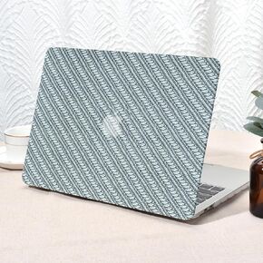 Seorsok متوافق مع Macbook Pro 13 بوصة الحالة M2 2024،2023،2022-2016 A2338 M1 A2251 A2289 A2159 A1989 A1708 A1706 ، غطاء القشرة المصنوعة من الحبوب الصلبة القمح الطبيعي ، النسيج الأخضر المظلم ،