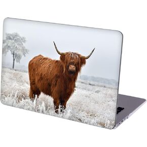CASE متوافقة مع شاشة MacBook Air 13 بوصة الشبكية مع معرف اللمس ، قذيفة واقية صلبة مع غطاء لوحة المفاتيح (M1 A2337 A2179 A1932 ، 2018 2019 2020 الإصدار) - اسكتلندا هايلاند البقرة