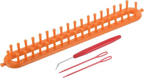 Patikil 126 Hooks 57cm حياكة طقم لاعب الأفق ، أداة نسج كثيفة للأسنان مع إكسسوارات لشرطة شال سترة وشاح ترميح غرز النسيج ، الأزرق in Saudi Arabia
