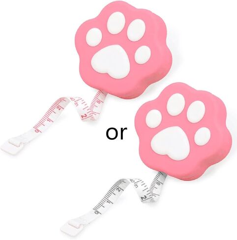 appuivbt 1PC Cute Cat Claw Mini Tape Measure with Lock Pin,Retractable Cloth Measuring Tape Ruler Sewing Tool,1.5m,Color Random in Kuwait