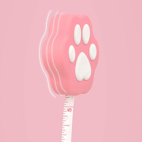 appuivbt 1PC Cute Cat Claw Mini Tape Measure with Lock Pin,Retractable Cloth Measuring Tape Ruler Sewing Tool,1.5m,Color Random in Kuwait