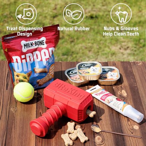 Natural Rubber Dog Enrichment Toys for Large Dogs, Slow Feeder to Keep Them Busy - Lifetime Replacement - Durable Treat Dispensing Dog Puzzle Toys for Large Breed in Kuwait