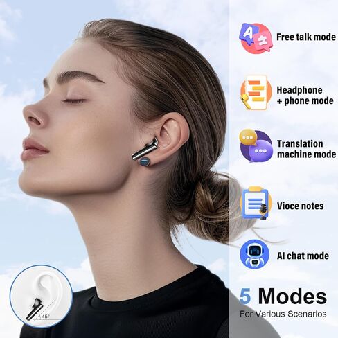 Language Translator Earbuds, 3-in-1 Translation Earbuds 134 Languages,White in Saudi Arabia