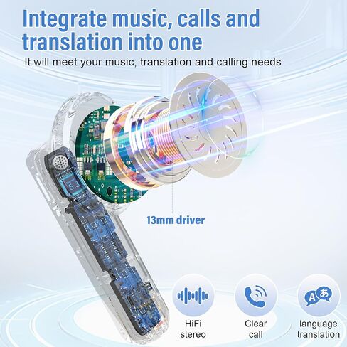 Language Translator Earbuds, 3-in-1 Translation Earbuds 134 Languages,White in Saudi Arabia