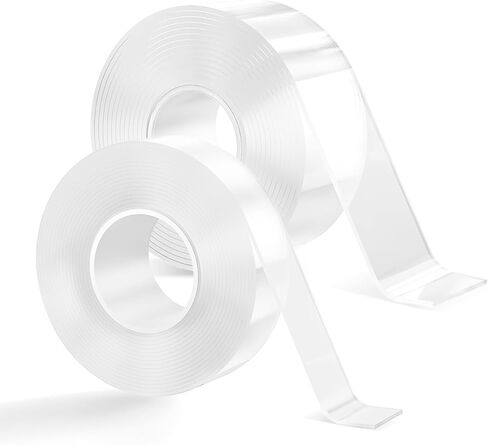 Double Sided Tape Heavy Duty Adhesive Tape Mounting Tape, Wall Sticky for Hanging, Nano Two Sided Tapes Strong Removable Wall Sticky Strips for Car, Home, Office - 9.85FT x 0.5IN in Saudi Arabia