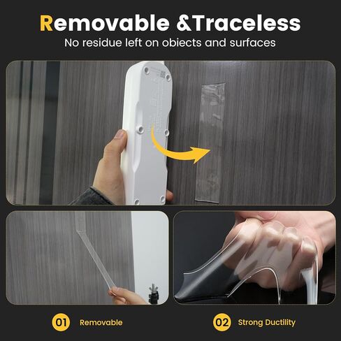 Double Sided Tape Heavy Duty Adhesive Tape Mounting Tape, Wall Sticky for Hanging, Nano Two Sided Tapes Strong Removable Wall Sticky Strips for Car, Home, Office - 9.85FT x 0.5IN in Saudi Arabia