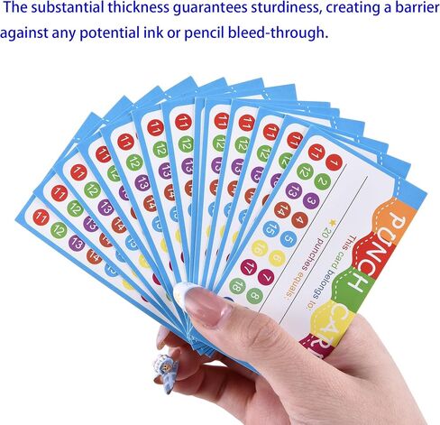 350 pcs Punch Cards for Kids with Polka Dots for Classroom Student Rewards, Behavior Recognition, and Business Customer Loyalty Incentives (350) in Saudi Arabia