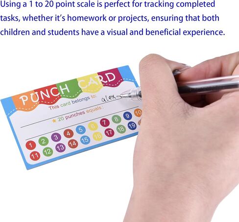 350 pcs Punch Cards for Kids with Polka Dots for Classroom Student Rewards, Behavior Recognition, and Business Customer Loyalty Incentives (350) in Saudi Arabia