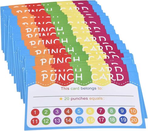 350 pcs Punch Cards for Kids with Polka Dots for Classroom Student Rewards, Behavior Recognition, and Business Customer Loyalty Incentives (350) in Saudi Arabia