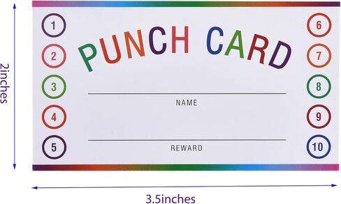 350 pcs Punch Cards for Kids with Polka Dots for Classroom Student Rewards, Behavior Recognition, and Business Customer Loyalty Incentives (350) in Saudi Arabia