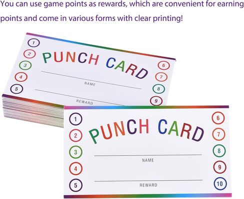 350 pcs Punch Cards for Kids with Polka Dots for Classroom Student Rewards, Behavior Recognition, and Business Customer Loyalty Incentives (350) in Saudi Arabia