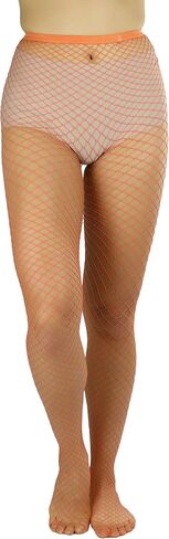 ToBeInStyle Women's Diamond Net Spandex Nylon Blend Pantyhose - Queen Size - Purple - One Size Plus in Saudi Arabia