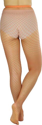 ToBeInStyle Women's Diamond Net Spandex Nylon Blend Pantyhose - Queen Size - Purple - One Size Plus in Saudi Arabia