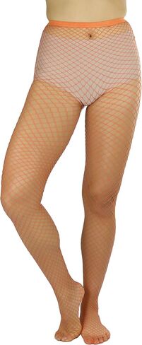 ToBeInStyle Women's Diamond Net Spandex Nylon Blend Pantyhose - Queen Size - Purple - One Size Plus in Saudi Arabia